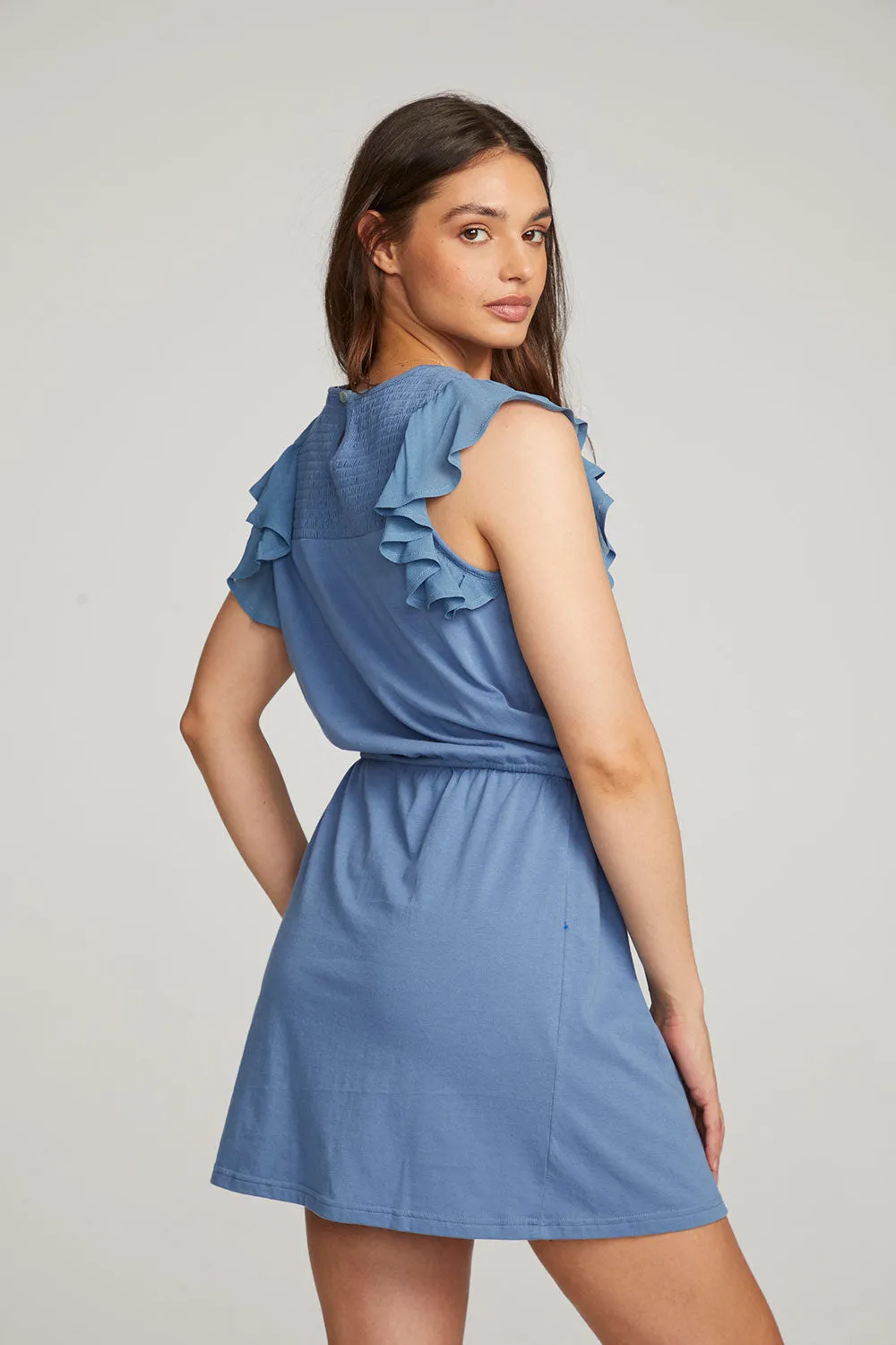 Kennedy Vintage Blue Mini Dress sold by Chaser product image thumbnail 3