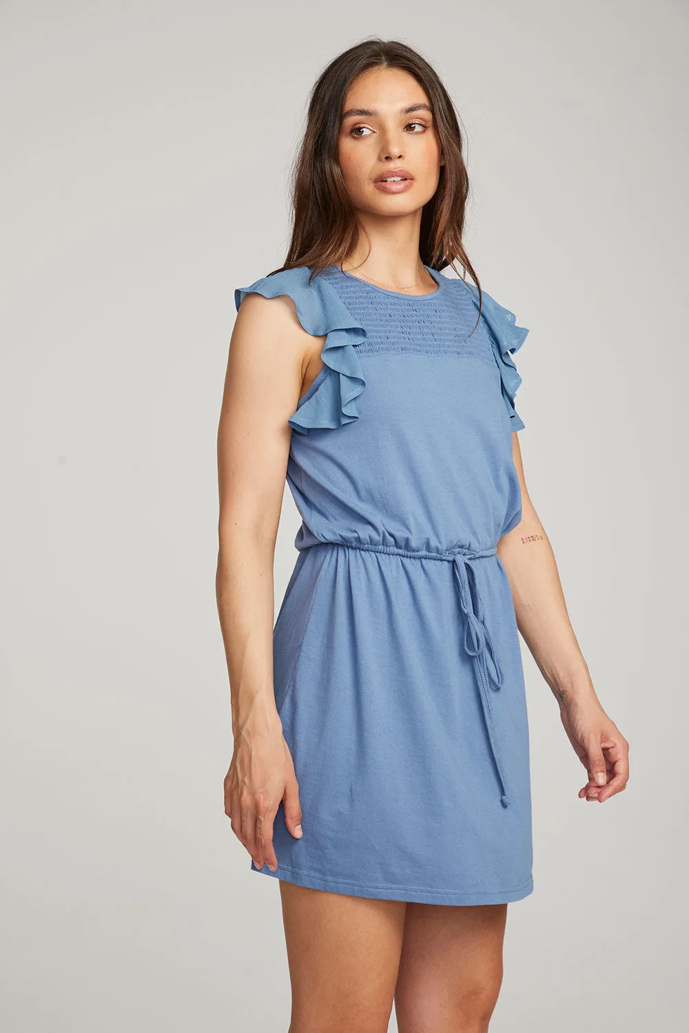 Kennedy Vintage Blue Mini Dress sold by Chaser product image thumbnail 5