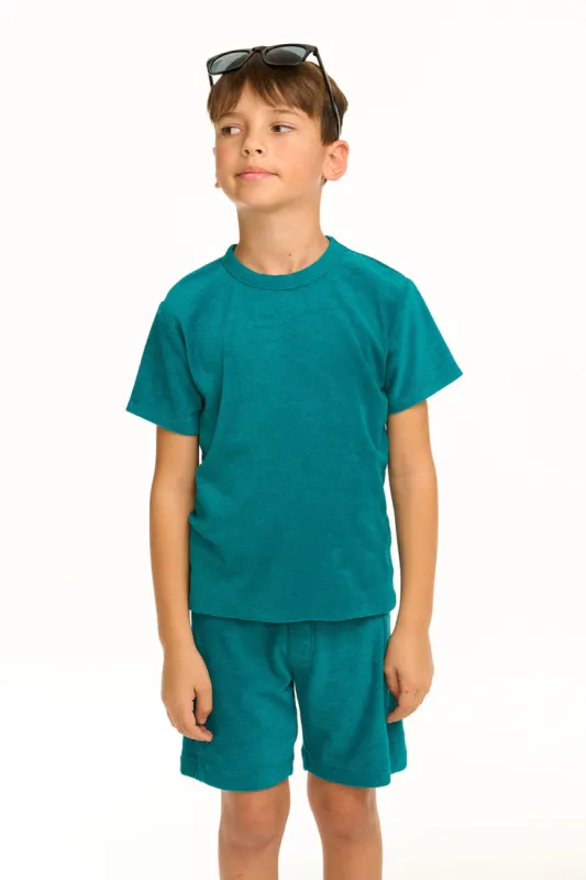 Boy's Lake Green Terry Cloth Tee sold by Chaser