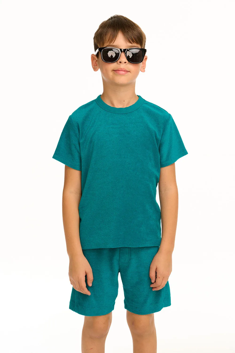 Boy's Lake Green Terry Cloth Tee sold by Chaser product image thumbnail 2