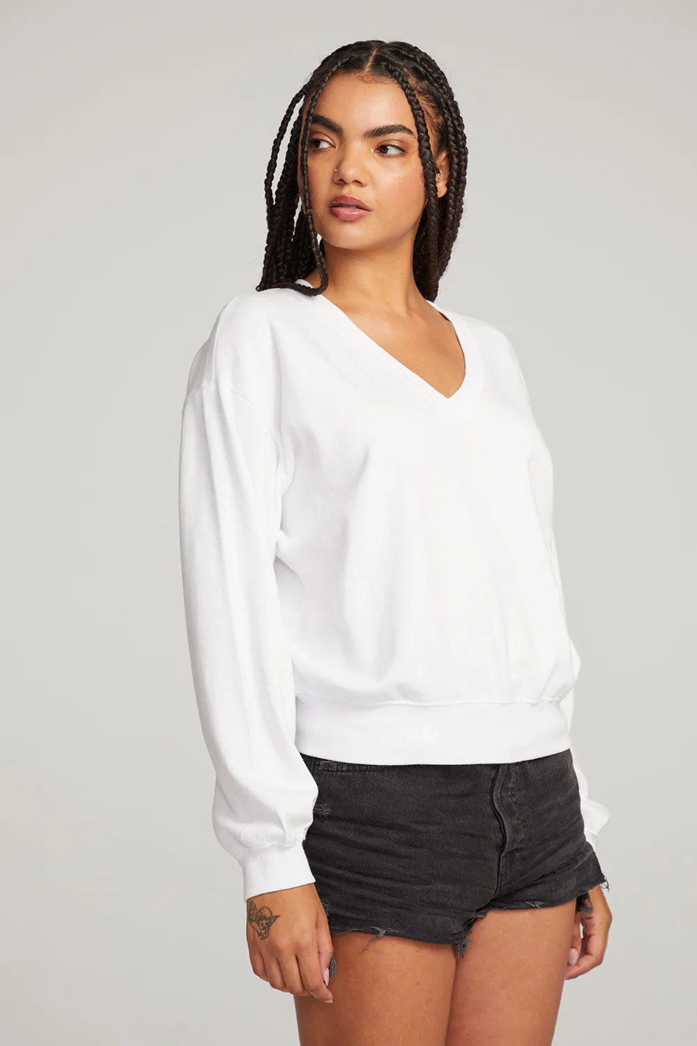 Poppy White Pullover sold by Chaser product image thumbnail 2