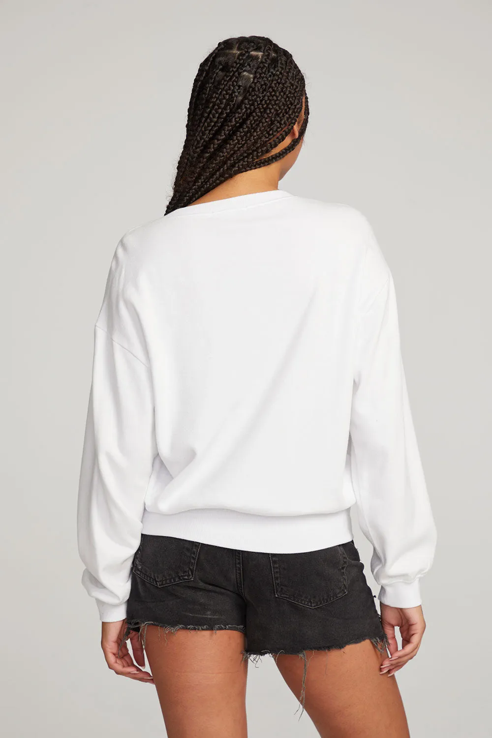 Poppy White Pullover sold by Chaser product image thumbnail 3
