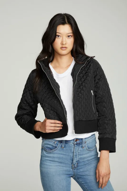 Cropped Hooded Jacket With Rib sold by Chaser