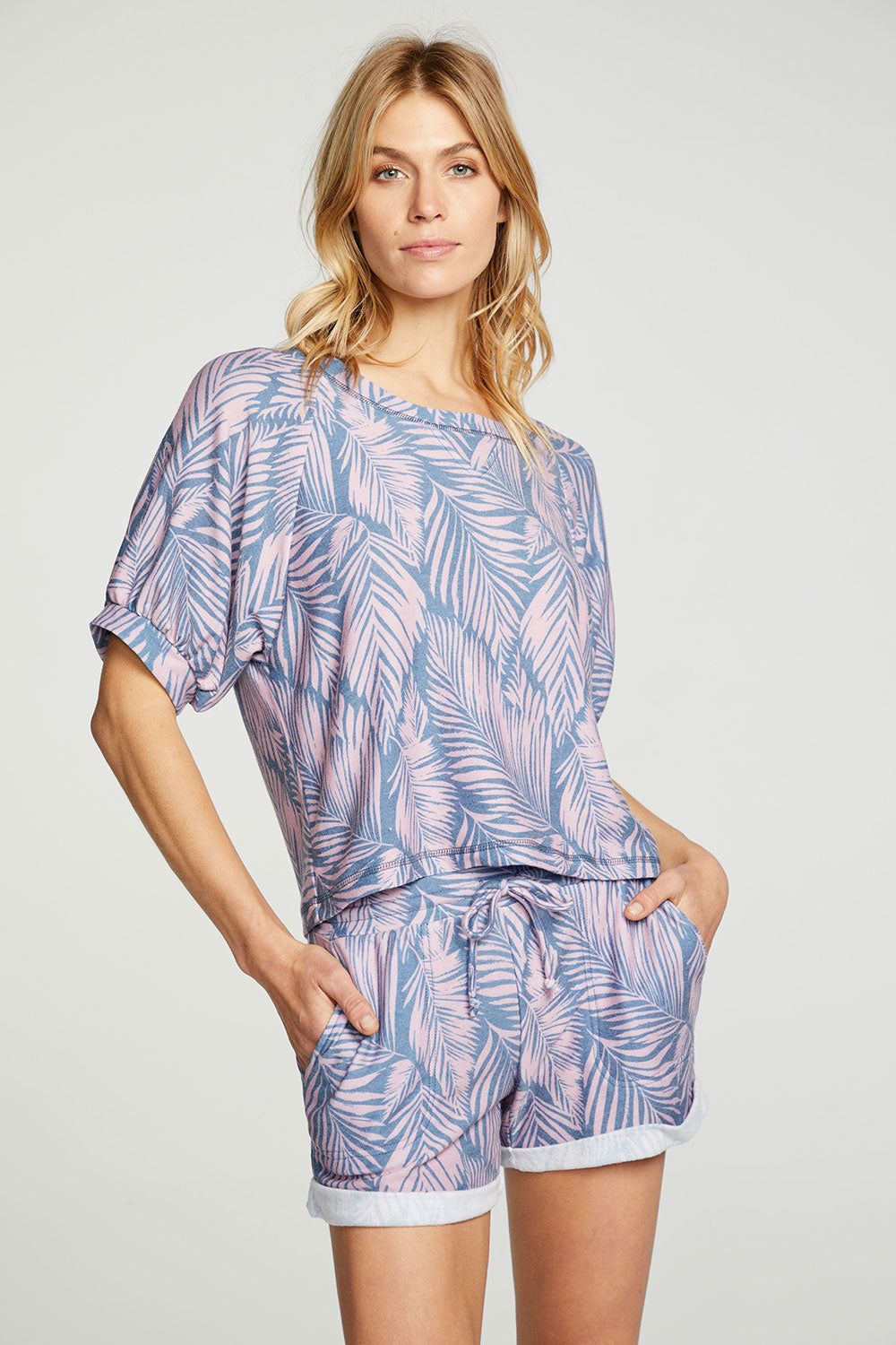 Recycled Cozy Knit Blouson Short Sleeve Raglan Pullover sold by Chaser product image thumbnail 3