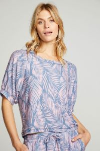 Recycled Cozy Knit Blouson Short Sleeve Raglan Pullover sold by Chaser
