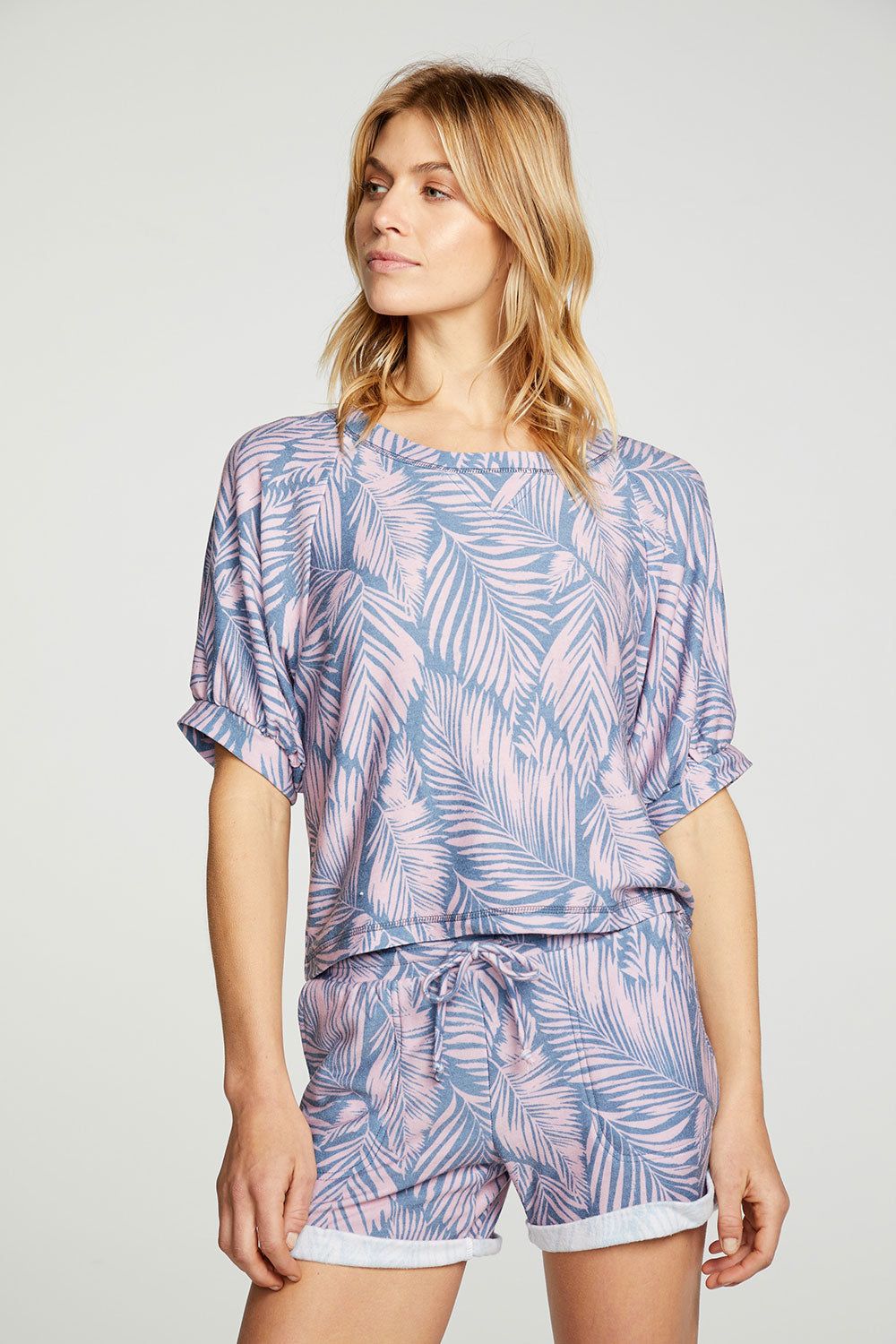 Recycled Cozy Knit Blouson Short Sleeve Raglan Pullover sold by Chaser product image thumbnail 5