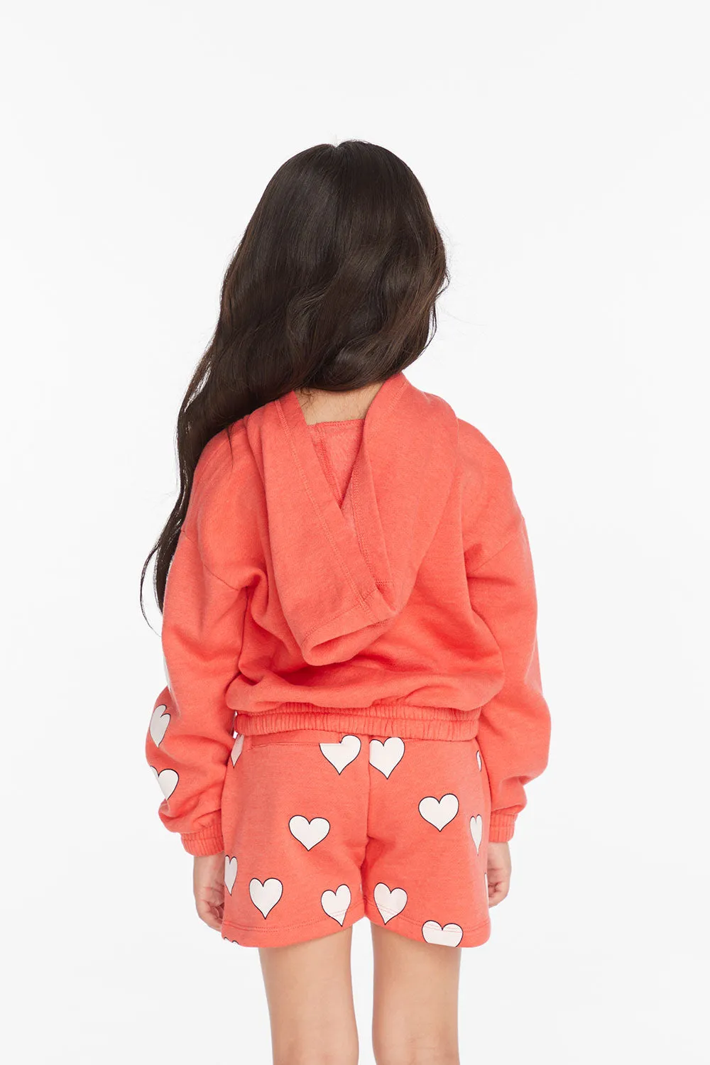 Smiley Flower & Hearts Girls Pullover Hoodie sold by Chaser product image thumbnail 4