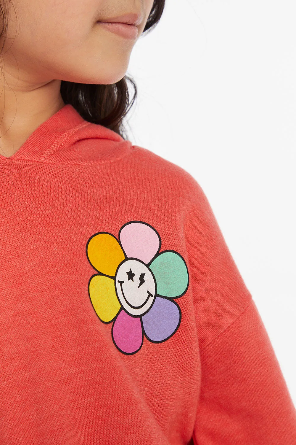 Smiley Flower & Hearts Girls Pullover Hoodie sold by Chaser product image thumbnail 3