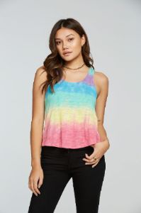 Slub Jersey Flouncy Racerback Tank sold by Chaser
