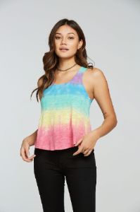 Slub Jersey Flouncy Racerback Tank sold by Chaser