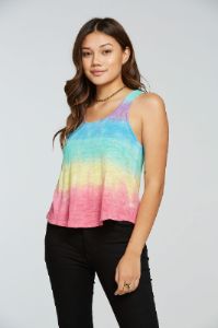 Slub Jersey Flouncy Racerback Tank sold by Chaser