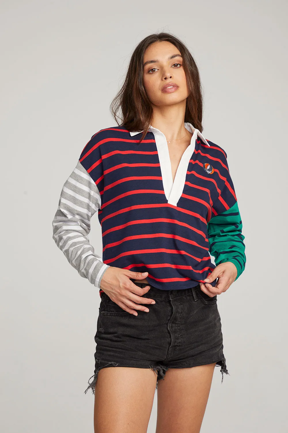 Grateful Dead Stealie Rugby Shirt sold by Chaser product image thumbnail 5