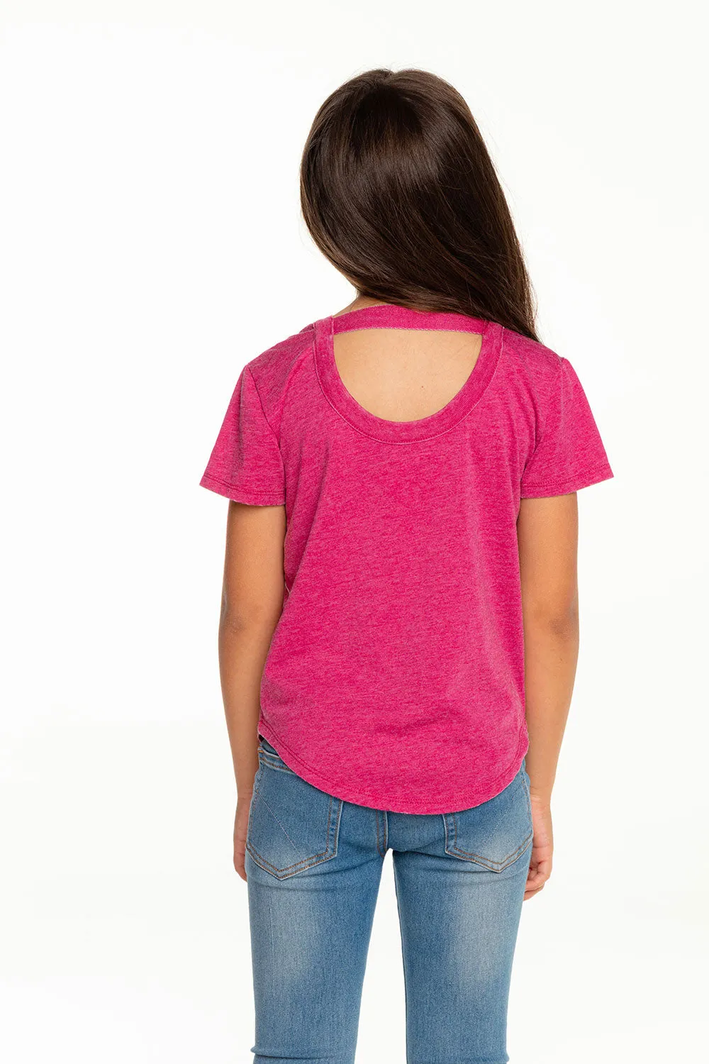 Girls Recycled Vintage Jersey Short Sleeve Scoop Back Shirt sold by Chaser product image thumbnail 2