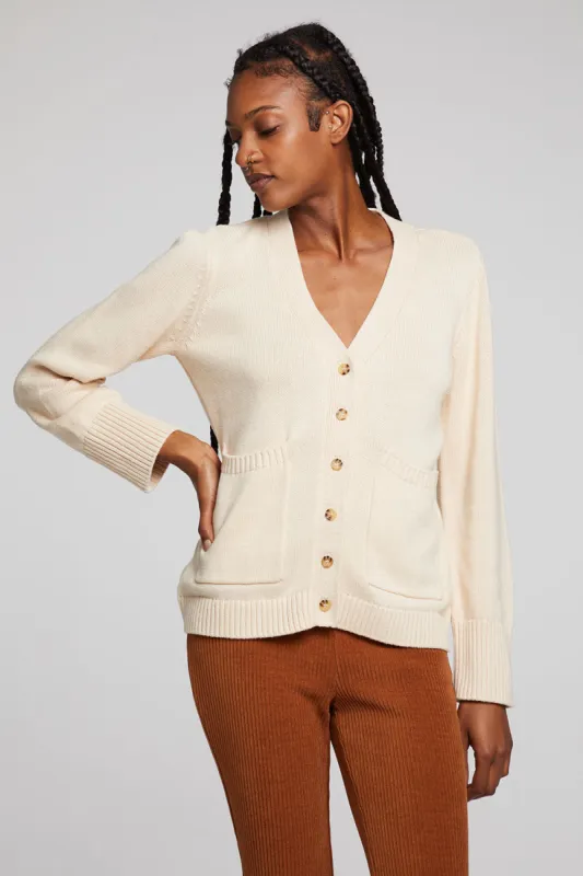 Presley Whitecap Grey Cardigan sold by Chaser