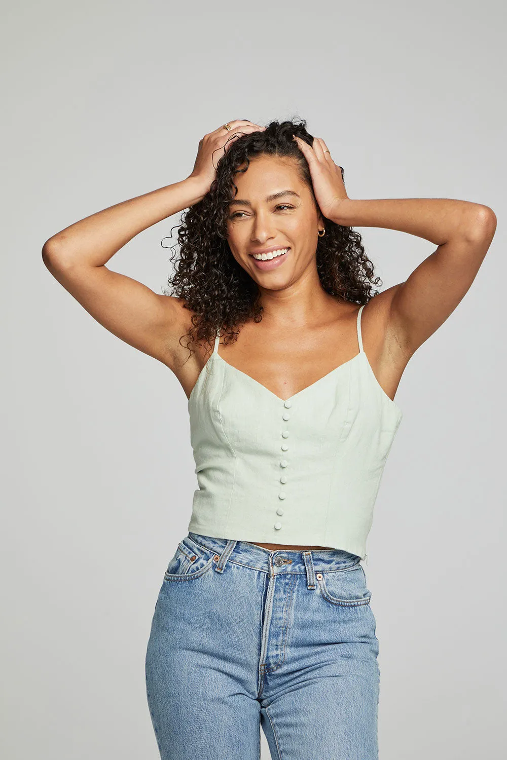 Cara Tank Top - Sage sold by Chaser product image thumbnail 4