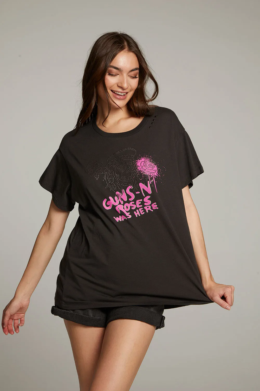 Gun n' Roses Studded Skull Tee sold by Chaser product image thumbnail 2