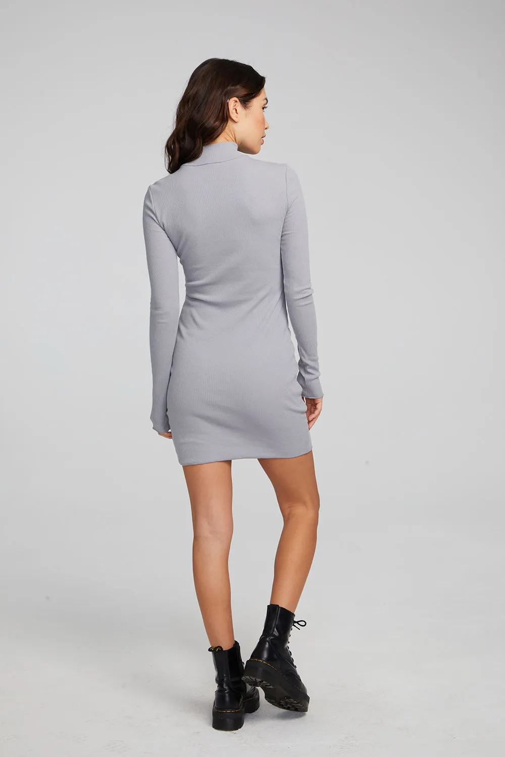 Edita Silver Grey Mini Dress sold by Chaser product image thumbnail 3