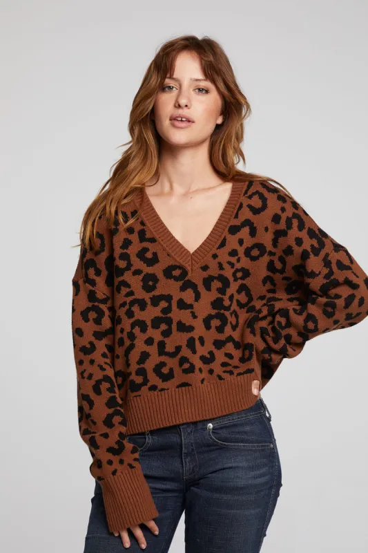 Bolinas Leopard Print Pullover sold by Chaser