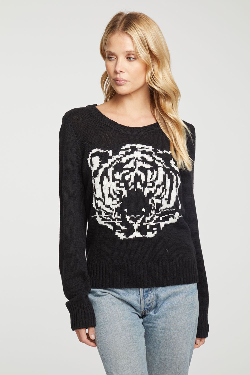 Cotton Blend Long Sleeve Crew Neck Pullover sold by Chaser