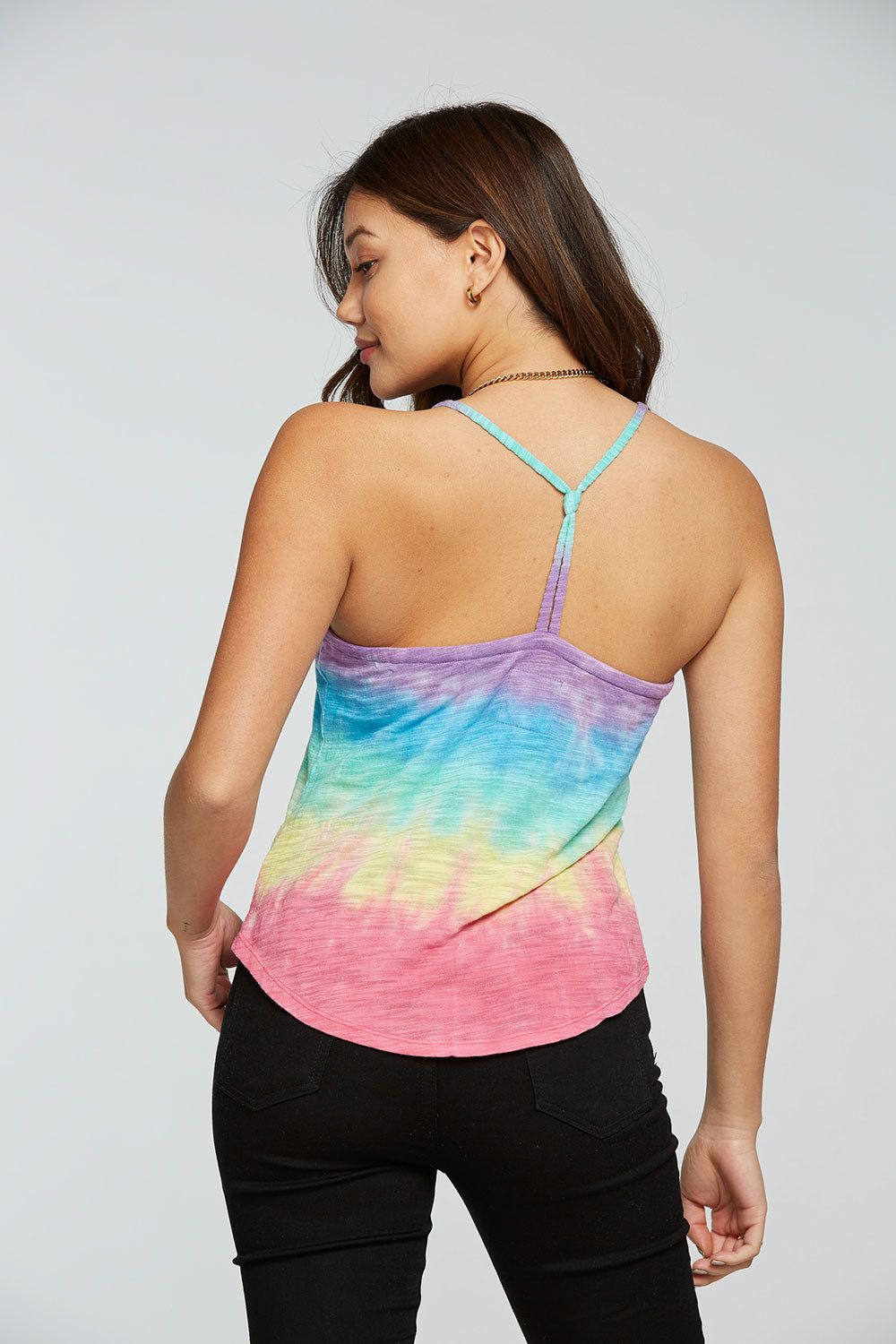 Slub Jersey V Neck Knot Back Shirttail Cami sold by Chaser product image thumbnail 2