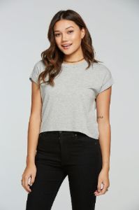 Recycled Vintage Jersey Drop Shoulder Rolled Short Sleeve Tee sold by Chaser