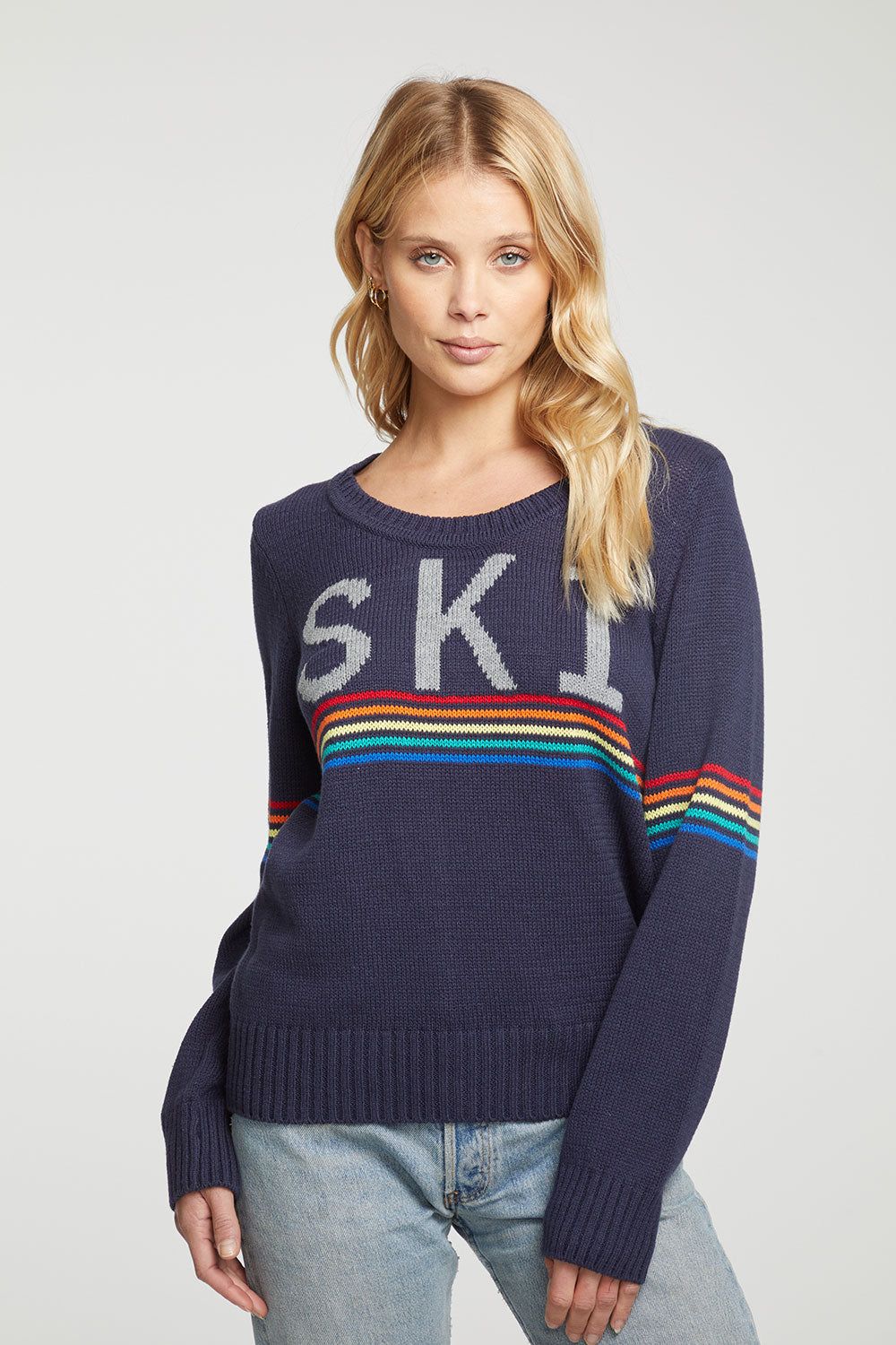 Ski Cotton Blend Long Sleeve Crew Neck Pullover sold by Chaser product image thumbnail 3