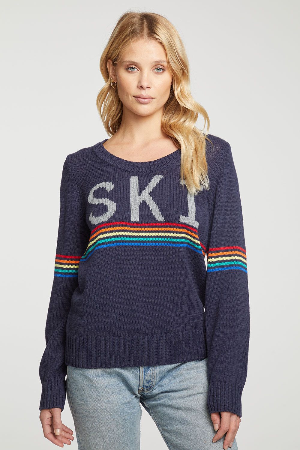 Ski Cotton Blend Long Sleeve Crew Neck Pullover sold by Chaser