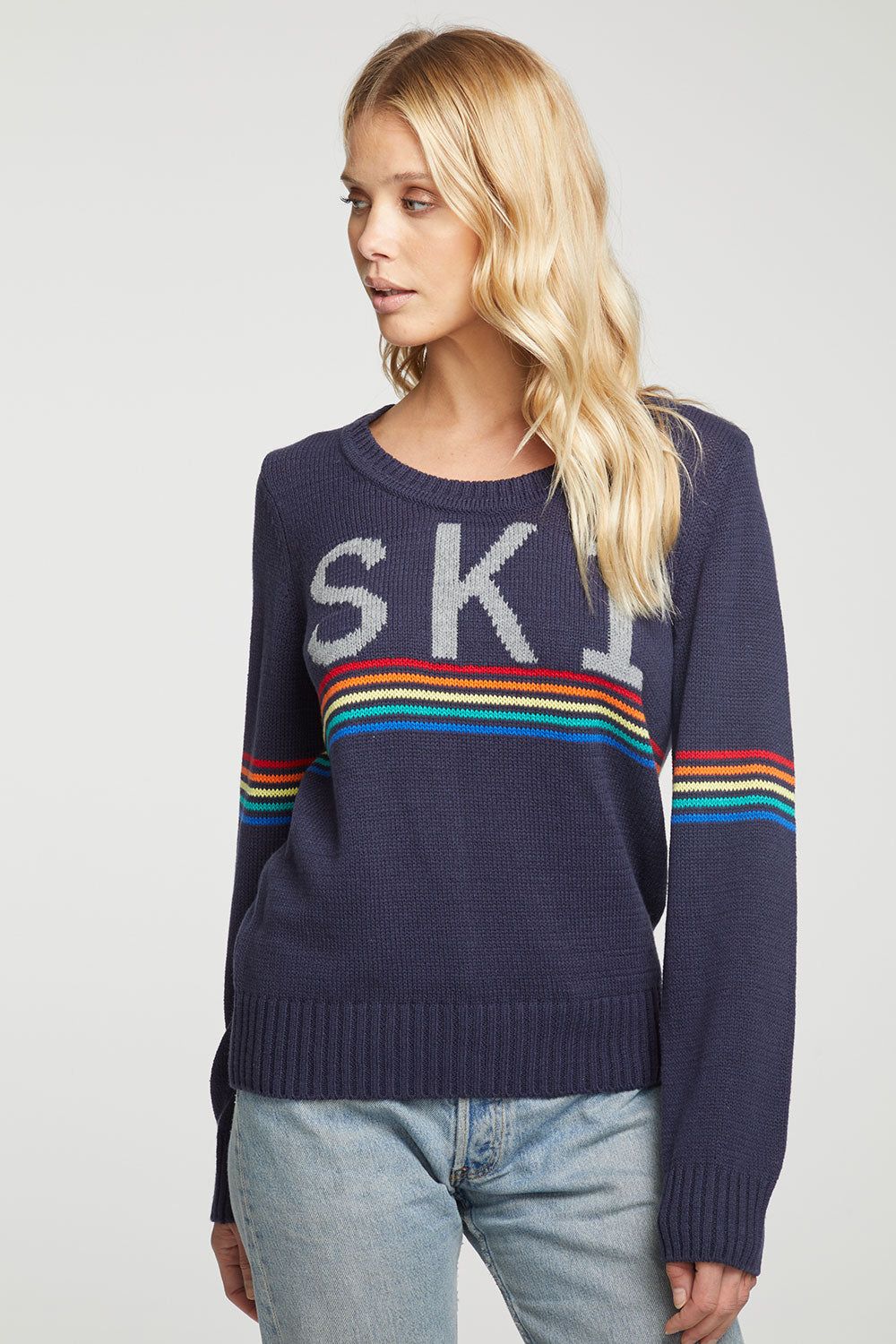 Ski Cotton Blend Long Sleeve Crew Neck Pullover sold by Chaser product image thumbnail 2