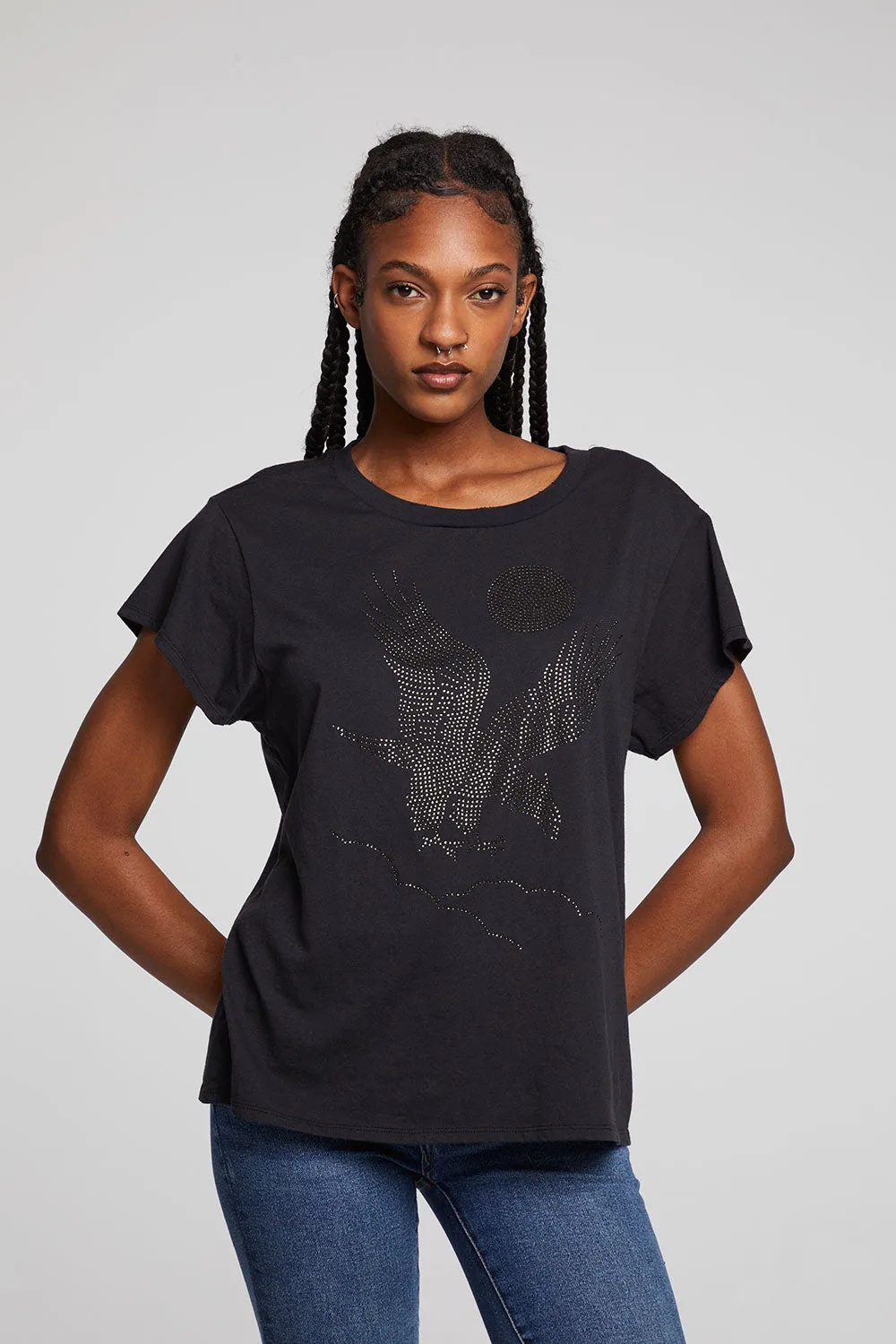 Rhinestone Eagle Tee sold by Chaser