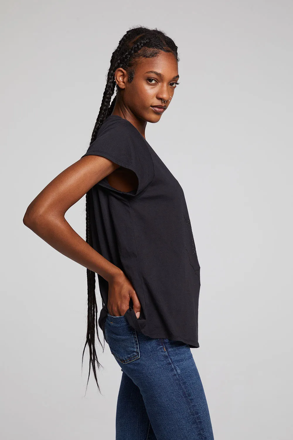 Rhinestone Eagle Tee sold by Chaser product image thumbnail 2