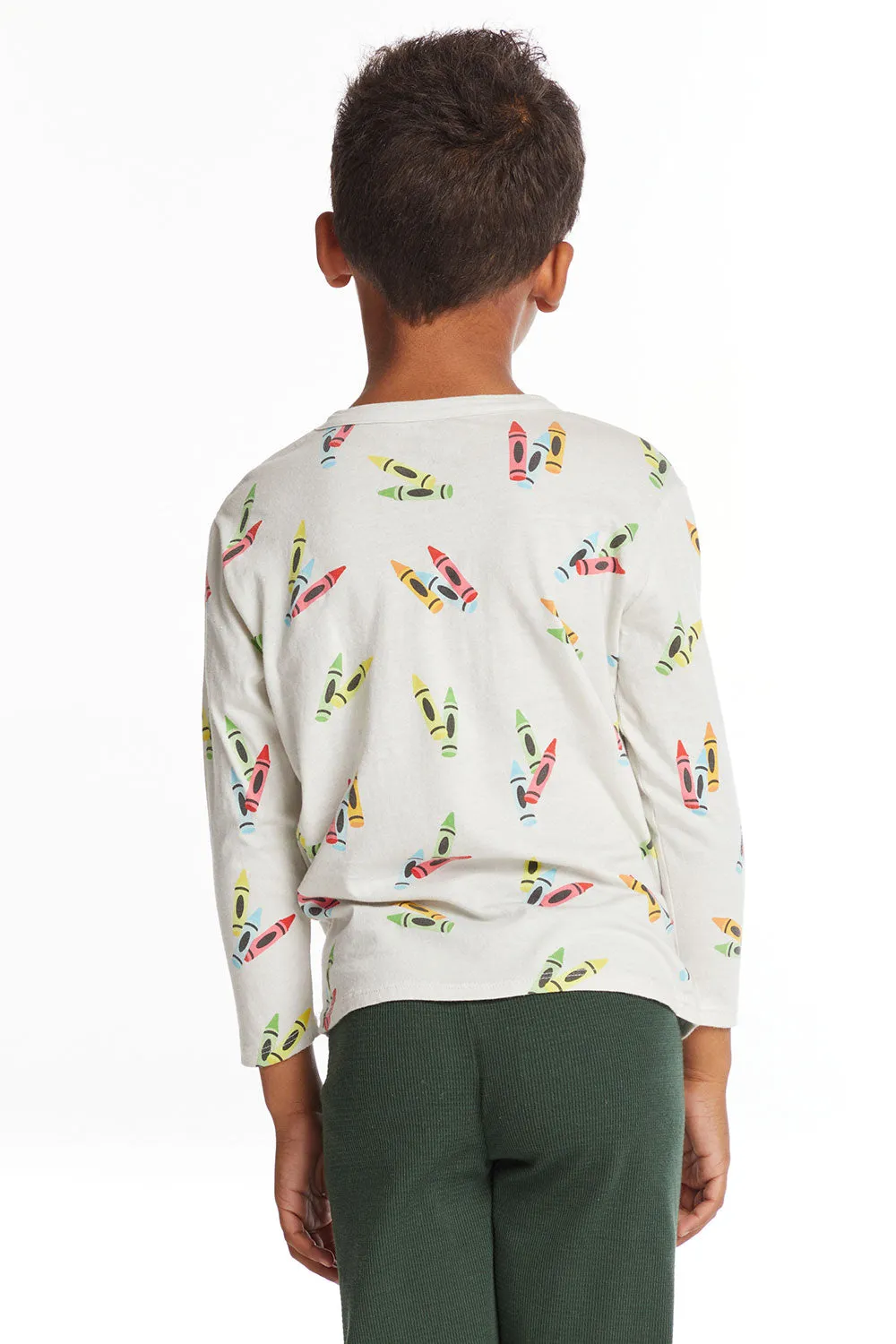 Coloring Time Boys Long Sleeve Crew Neck Tee sold by Chaser product image thumbnail 2