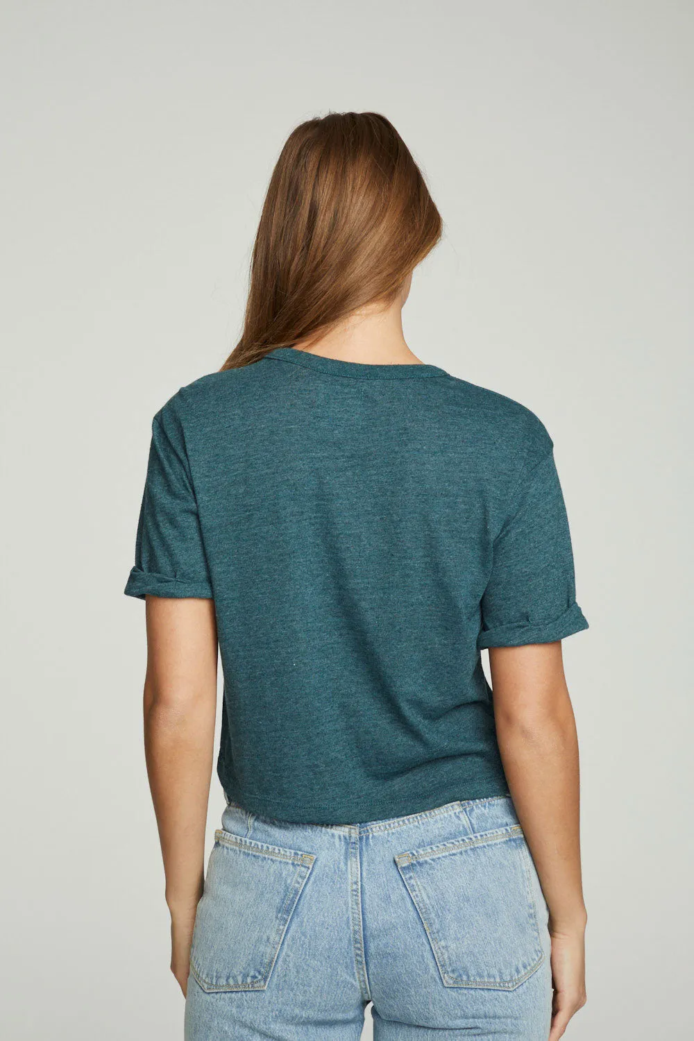 Cropped Crew Neck Short Sleeve Tee sold by Chaser product image thumbnail 3