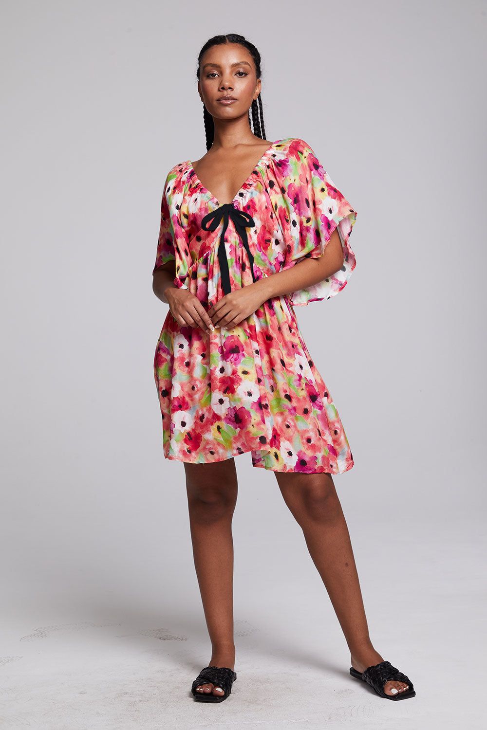 Adele Poppy Floral Mini Dress sold by Chaser product image thumbnail 5