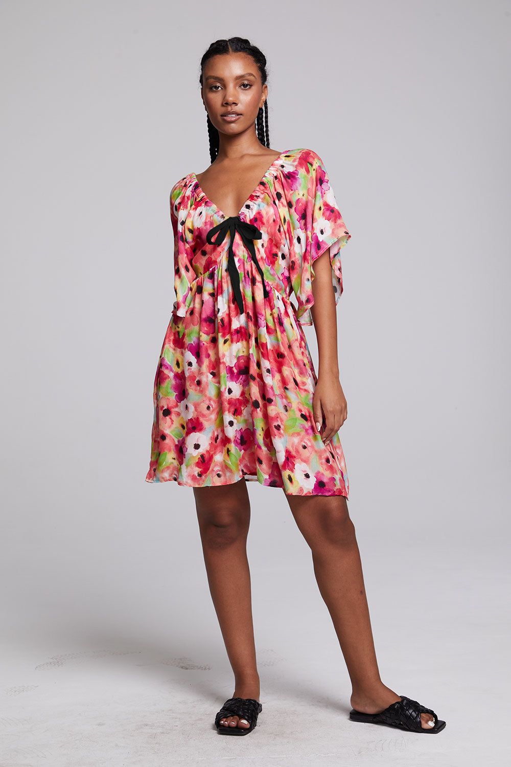Adele Poppy Floral Mini Dress sold by Chaser product image thumbnail 4