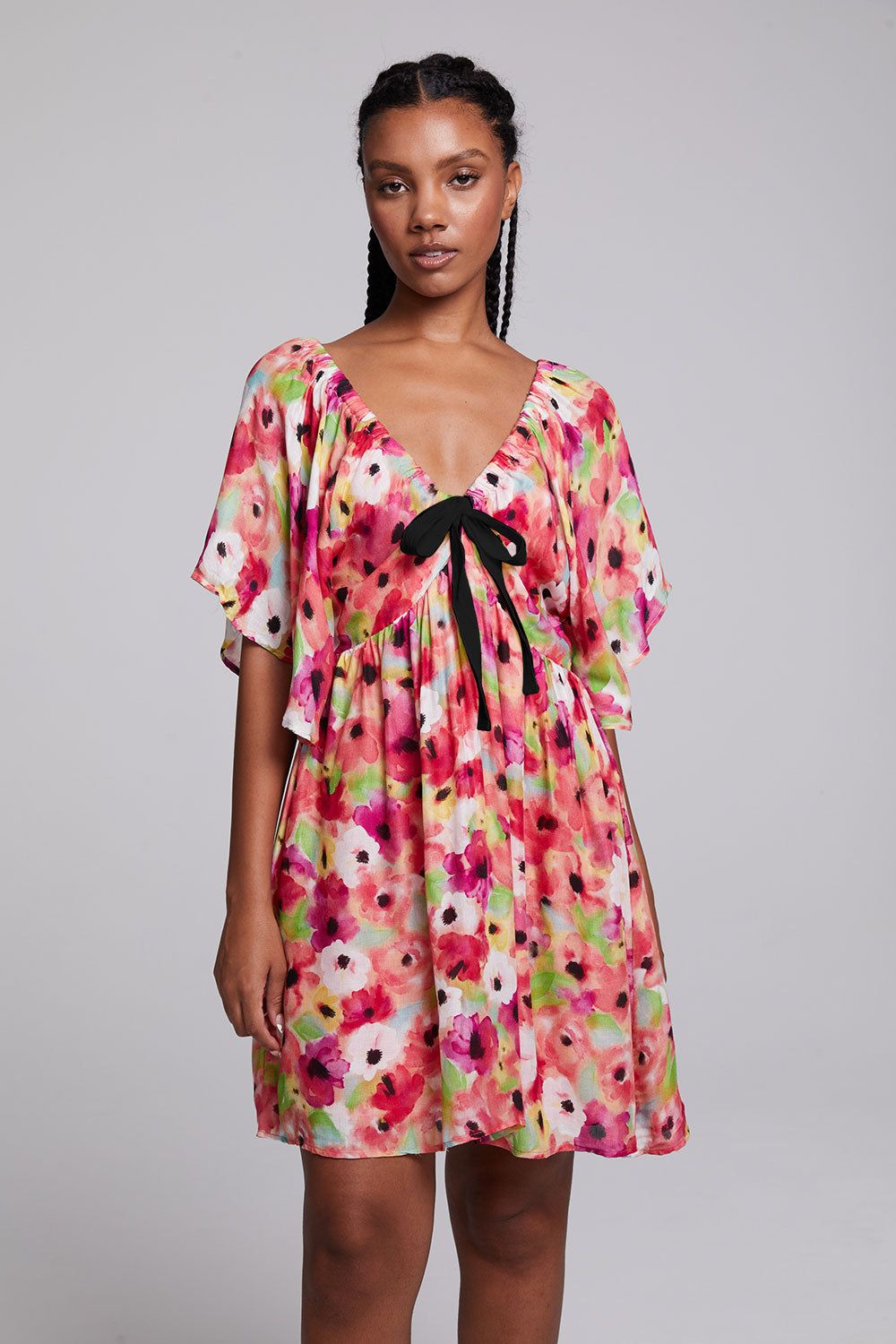 Adele Poppy Floral Mini Dress sold by Chaser product image thumbnail 3