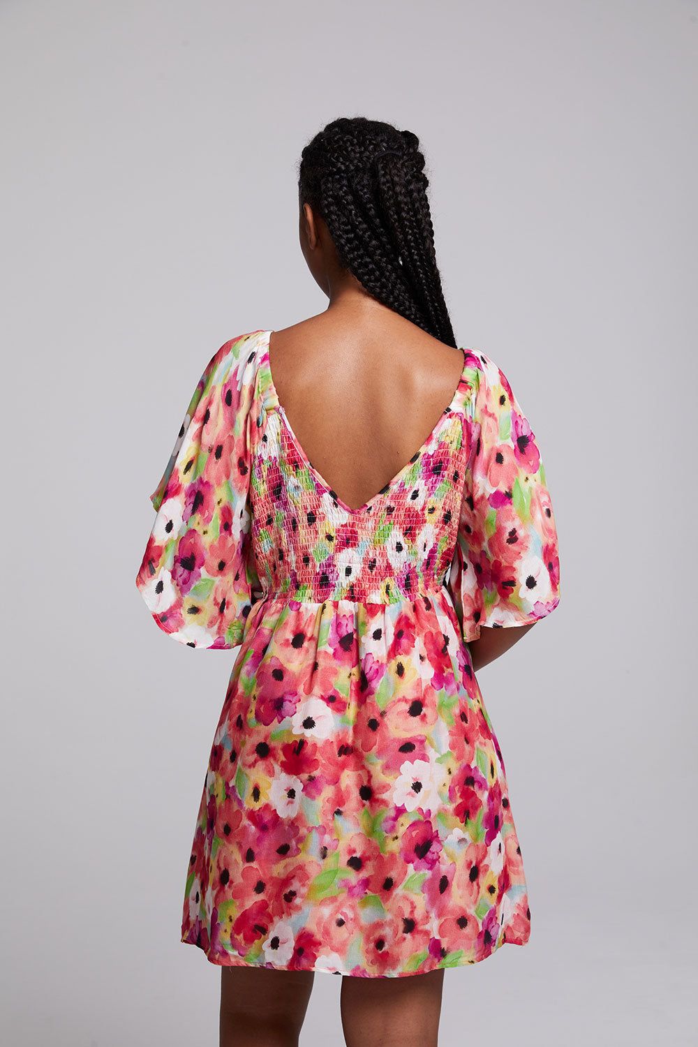 Adele Poppy Floral Mini Dress sold by Chaser product image thumbnail 2