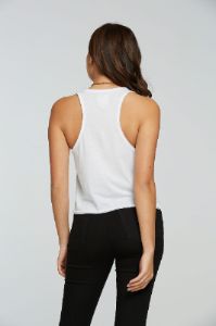 Recycled Vintage Jersey Cropped Scoop Neck Racerback Tank sold by Chaser
