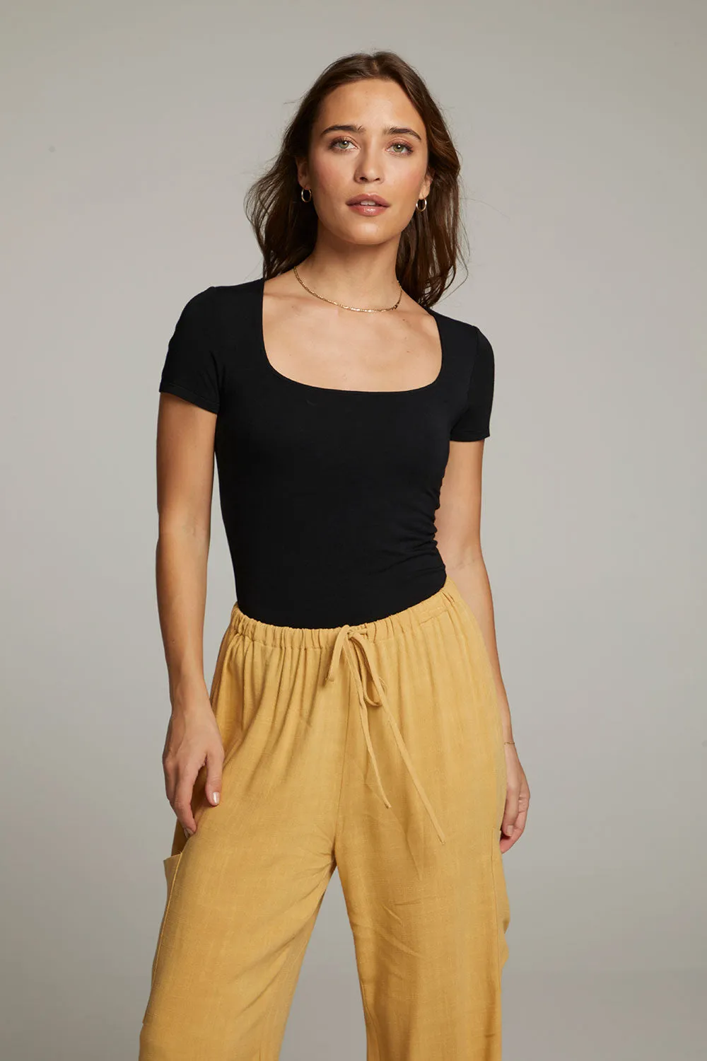 River True Black Bodysuit sold by Chaser