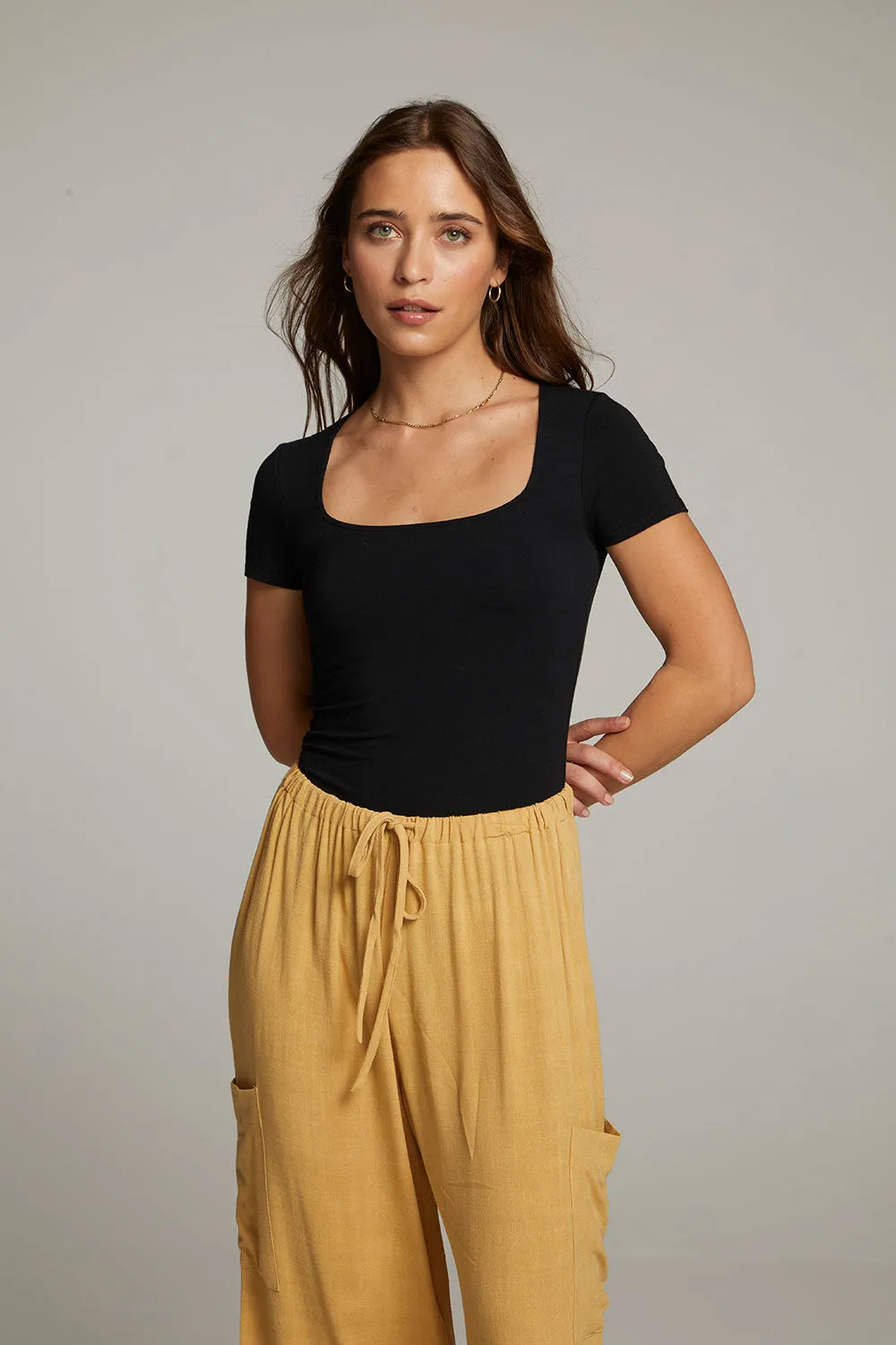 River True Black Bodysuit sold by Chaser product image thumbnail 4