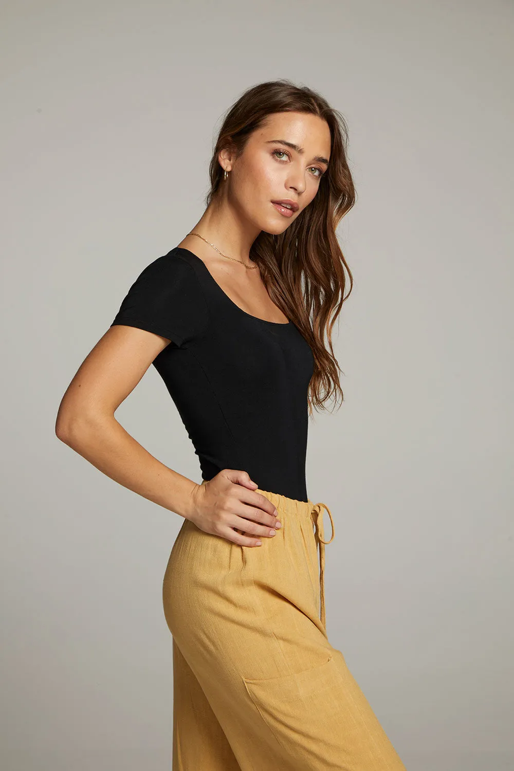 River True Black Bodysuit sold by Chaser product image thumbnail 2