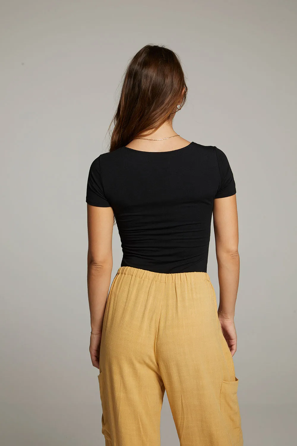 River True Black Bodysuit sold by Chaser product image thumbnail 5