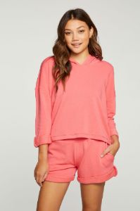 Slub French Terry Rolled Sleeve Pullover Hoodie sold by Chaser