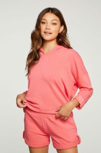 Slub French Terry Rolled Sleeve Pullover Hoodie sold by Chaser