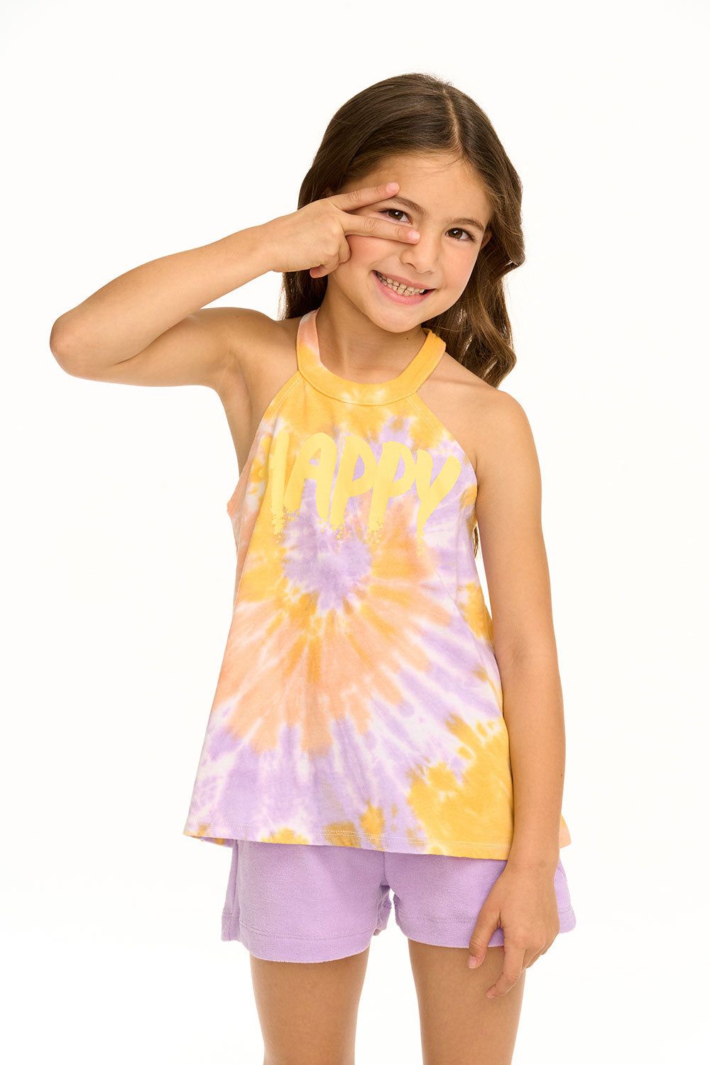 Happy Flouncy High Neck Tank sold by Chaser product image thumbnail 4