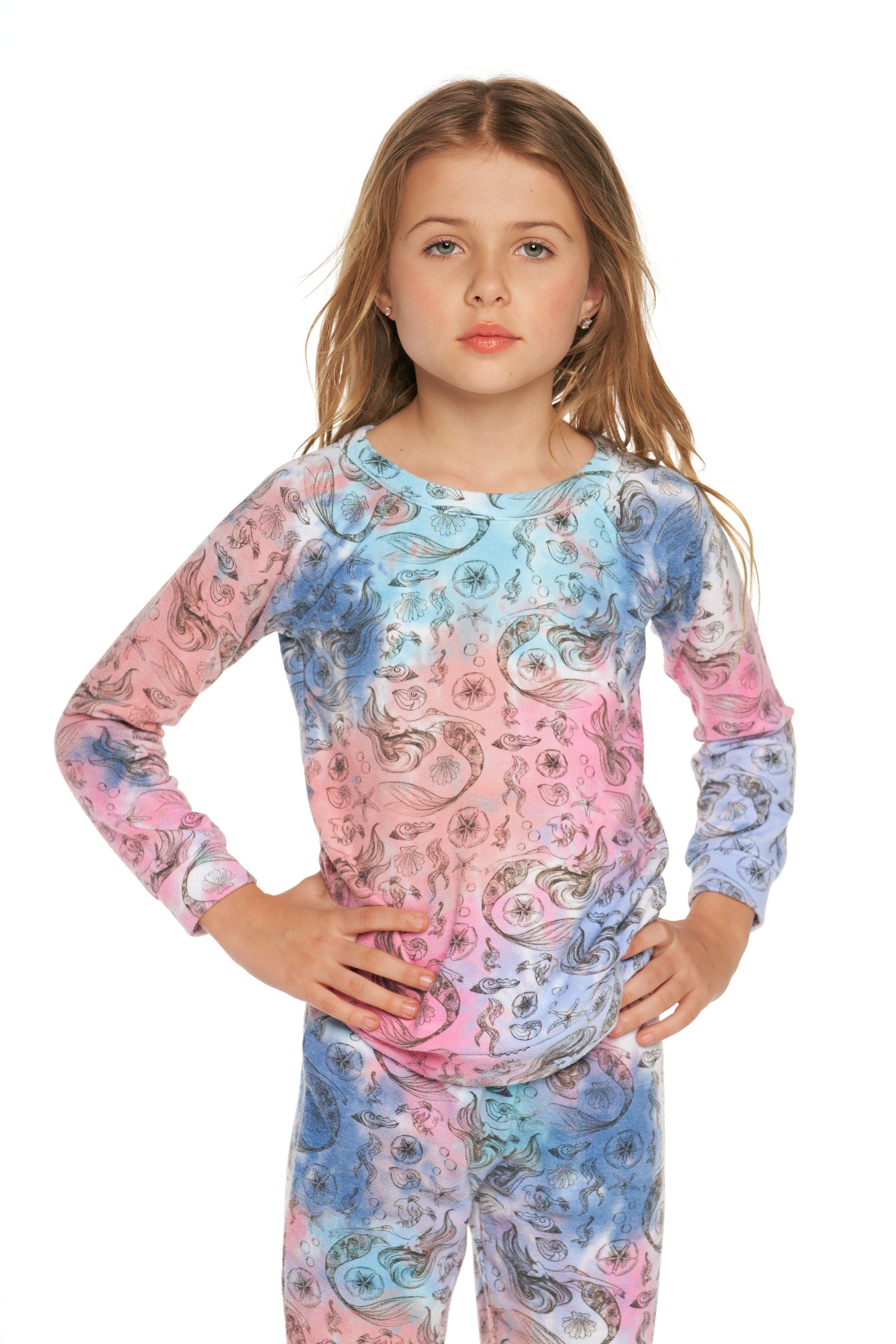 Disney Little Mermaid - Tie Dye Little Mermaid Long Sleeve Top sold by Chaser product image thumbnail 2