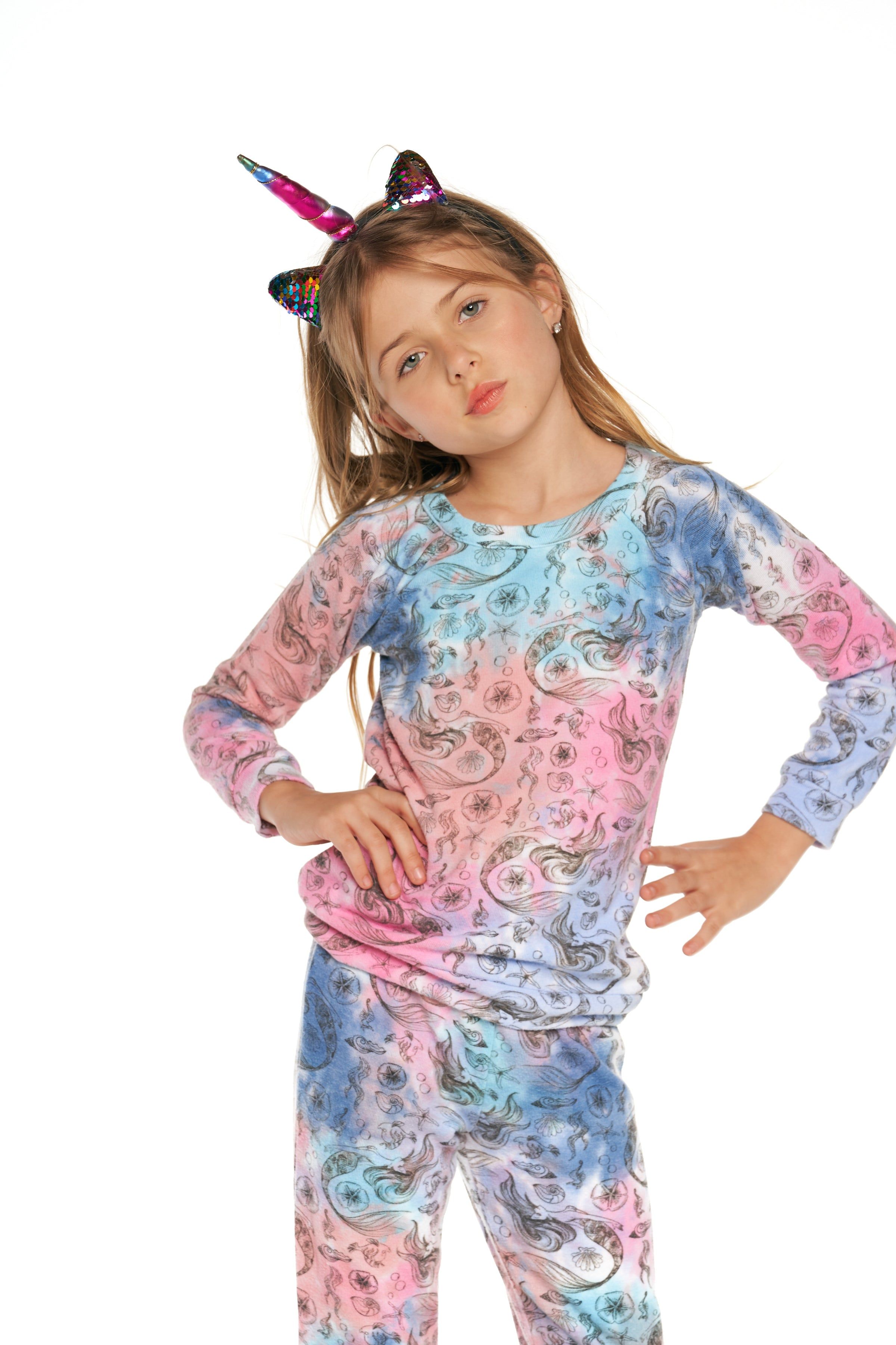 Disney Little Mermaid - Tie Dye Little Mermaid Long Sleeve Top sold by Chaser product image thumbnail 4