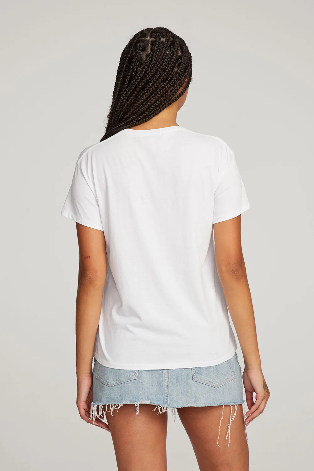 Everyday Essential White Crew Neck Tee sold by Chaser product image thumbnail 3