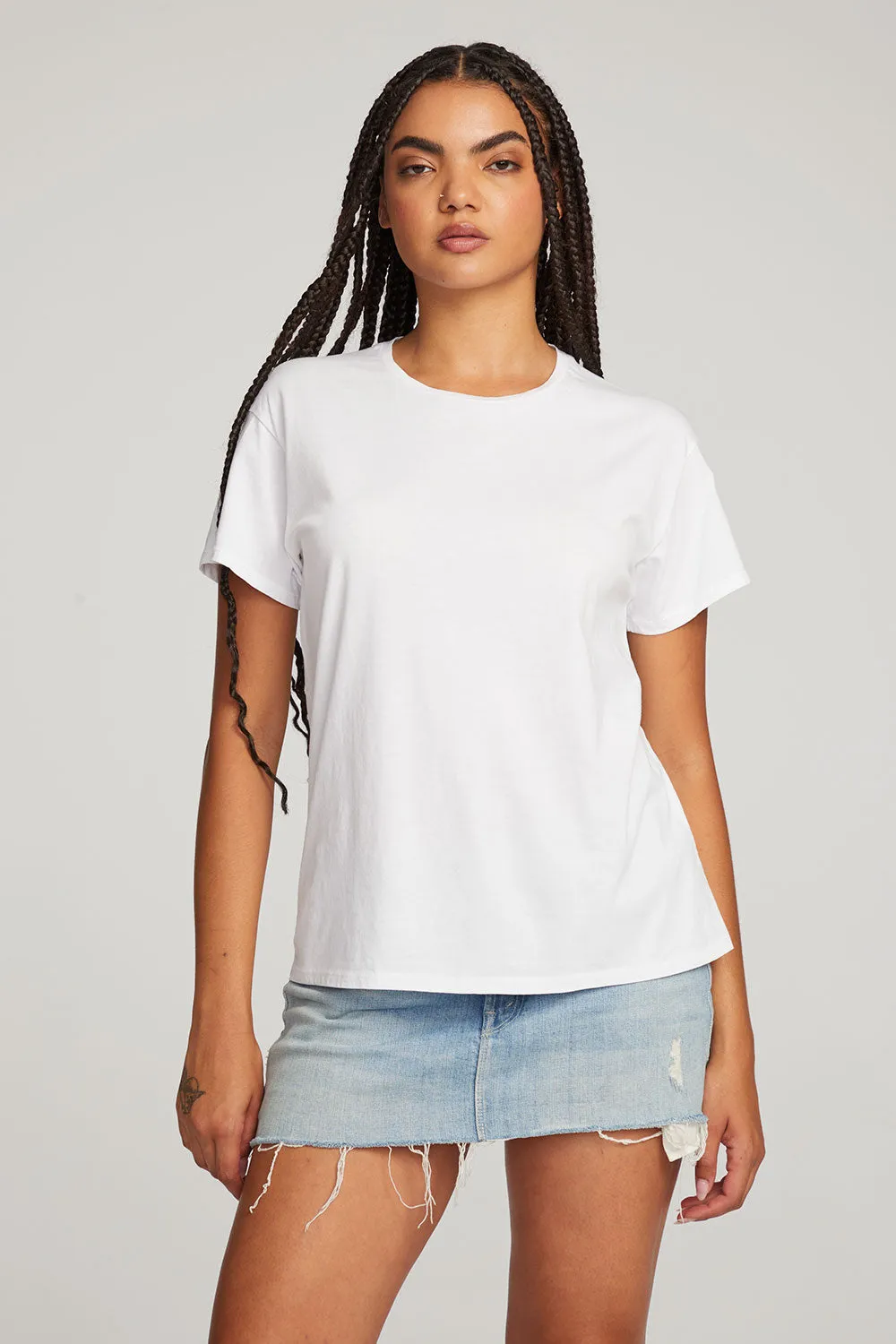 Everyday Essential White Crew Neck Tee sold by Chaser