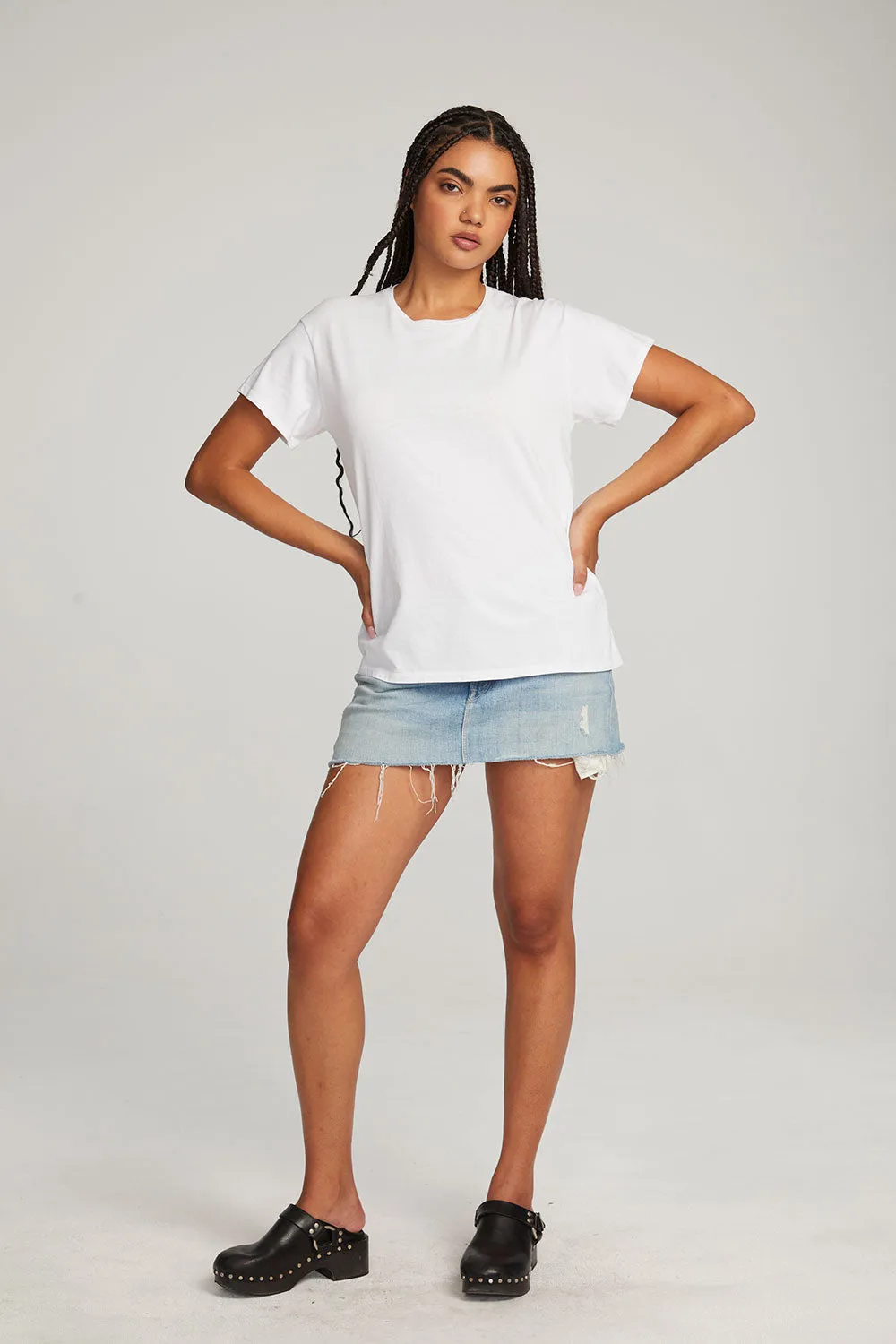 Everyday Essential White Crew Neck Tee sold by Chaser product image thumbnail 5