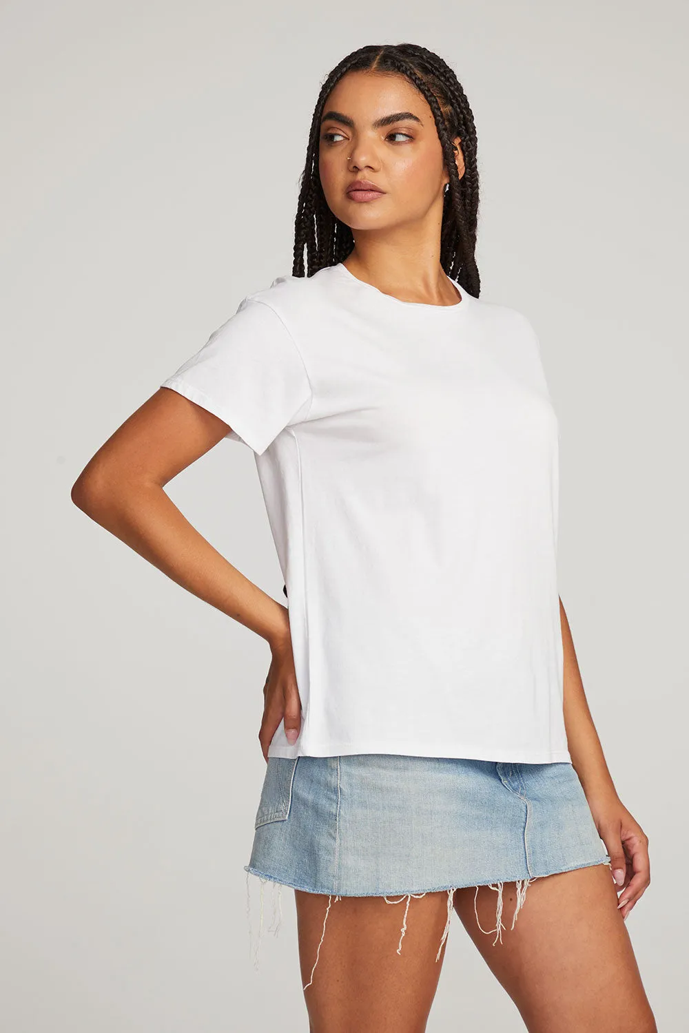 Everyday Essential White Crew Neck Tee sold by Chaser product image thumbnail 2